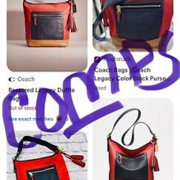 Coach Handbags Leather Coach Legacy Color Block Purses Used Crossbody: Rehab Bag - Picture 10 of 10